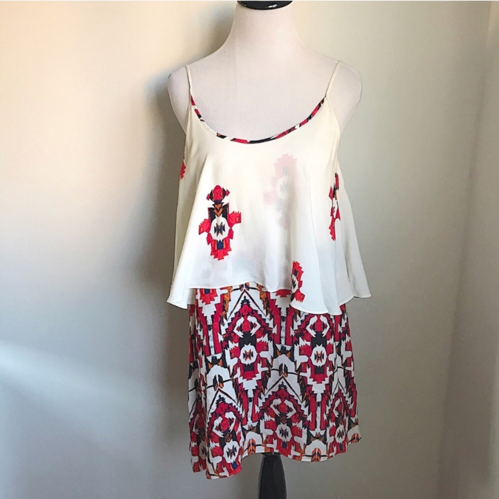 •SALE• Zara Printed Spaghetti Strap Pop Over Dress